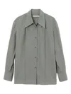 Low Classic Balloon-sleeve Cotton Shirt In Gray