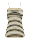 Low Classic Beige Stripe Camisole In Neutrals