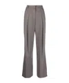 Low Classic Grey Basic Straight-leg Trousers In Gray