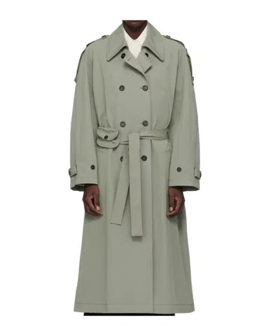 Low Classic Belt Pouch Double-breasted Windbreaker In Gray