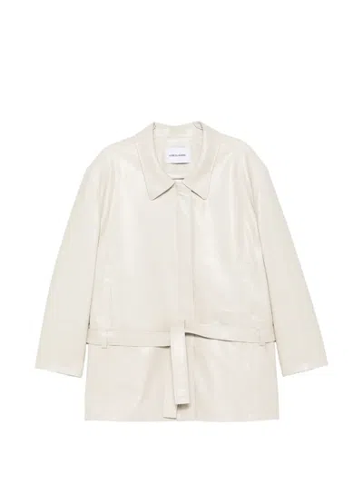 Low Classic Belted Jacket In Neutral