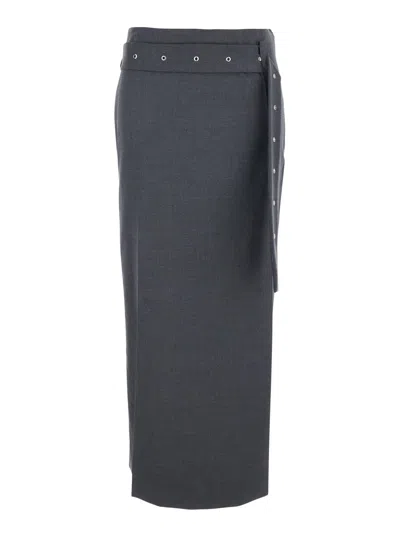LOW CLASSIC BELTED MAXI SKIRTS