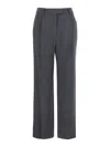 Low Classic Belted Point Trousers In Black