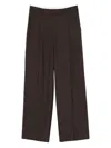 Low Classic Straight-leg Casual Pants In Brown