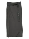 Low Classic Belted Skirts In Gray