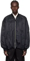 Low Classic Long-sleeved Cotton Suit With Standing Collar In Black