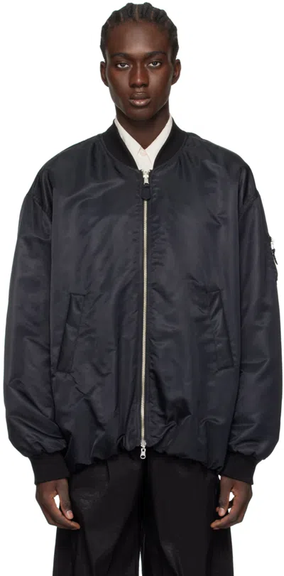 LOW CLASSIC BLACK PADDED REVERSIBLE BOMBER JACKET