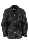 Low Classic Black Synthetic Leather Shirt In Black