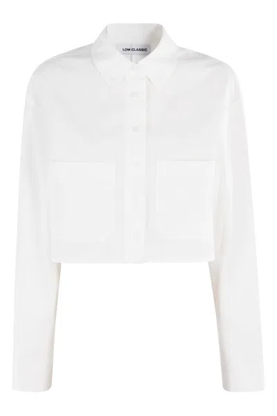 Low Classic Boxy Fit Cropped Button-down Shirt