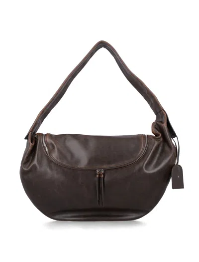 Low Classic Brown Cow Leather Hobo Bag