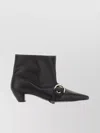 LOW CLASSIC BUCKLED LEATHER ANKLE BOOTS