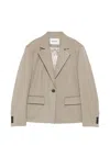 Low Classic Button Jacket In Brown