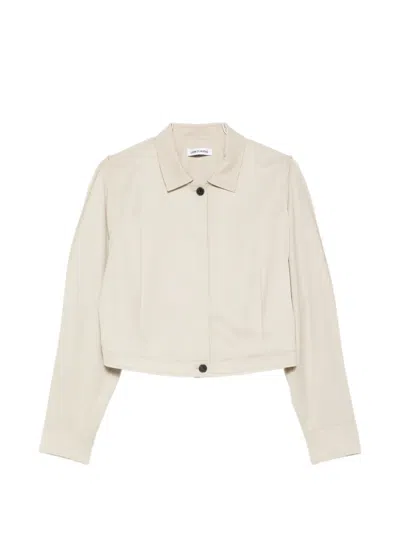 Low Classic Buttoned Jacket In Neutral
