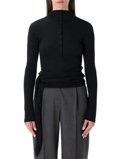 LOW CLASSIC BUTTONED WRAP TSHIRT