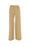 Low Classic Camel Polyester Wide-leg Pant