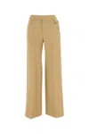 Low Classic Camel Polyester Wide-leg Pant In Light Brown