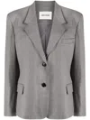 Low Classic Classic Wool Blend Blazer In Grey