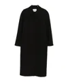 Low Classic Single-breasted Coat In Black