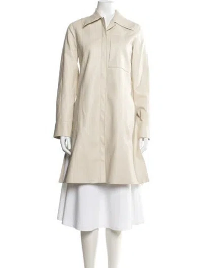 Pre-owned Low Classic Coat In Neutral