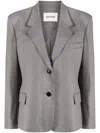 Low Classic Classic Wool Blend Blazer In Grey