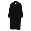 Low Classic Single-breasted Coat In Black