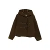 Low Classic Wool Blend Single-breasted Coat In Black