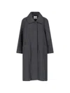 Low Classic Concealed-fastening Wool-blend Jacket In Gray