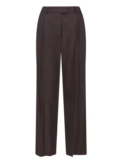 LOW CLASSIC COTTON-BLEND PANTS - BROWN