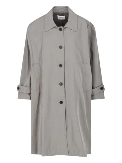 Low Classic Trenchcoat Aus Baumwollmischung In Gray