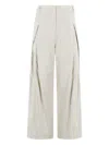 Low Classic Wide-leg Trousers In Nude