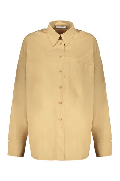 Low Classic Cotton Shirt In Beige