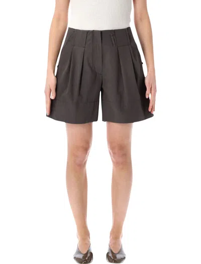 Low Classic Tuck Point Turn-up Shorts In Black
