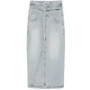 Low Classic Belted Denim Maxi Skirt