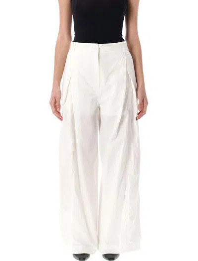 Low Classic Cotton Tuck Wide Pants