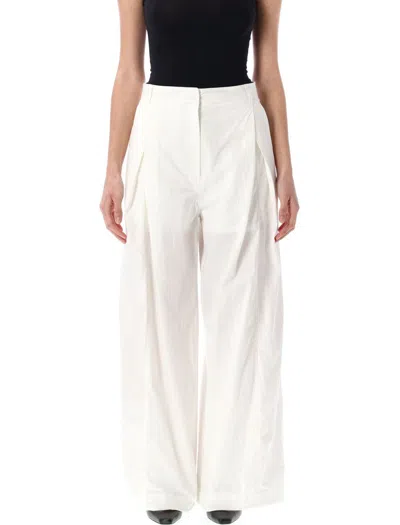 Low Classic Cotton Tuck Wide Pants