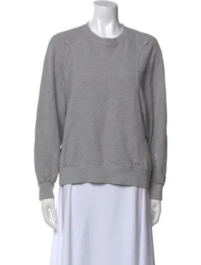 Pre-owned Low Classic Crew Neck Long Sleeve Sweatshirt In Gray
