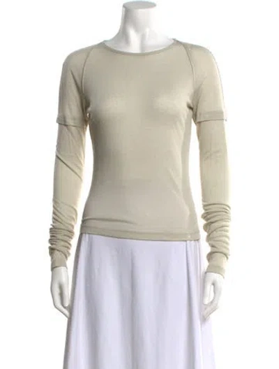 Pre-owned Low Classic Crew Neck Long Sleeve Top In Neutrals