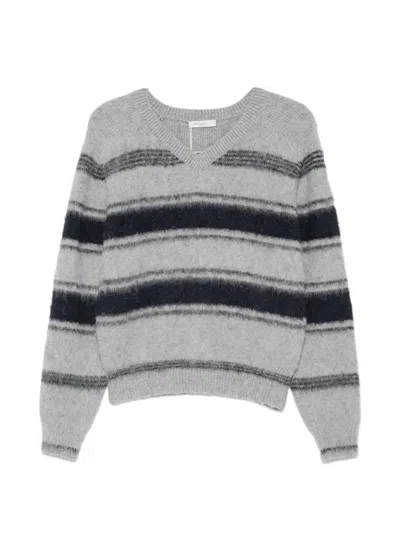 Low Classic Crew-neck Sweater In Gray
