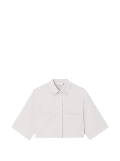 Low Classic Cropped Button-down Shirt In Gray