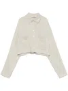 Low Classic Cropped Shirt In Green