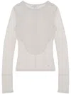 Low Classic Cropped Top In 灰色