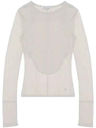 Low Classic Cropped Top In 灰色