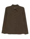 Low Classic Crumpled Shirt In Brown