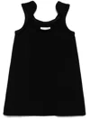 Low Classic Curve Ribbed Wool Mini Dress In Black