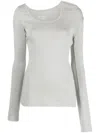 Low Classic Cut-out Detail T-shirt In Grey