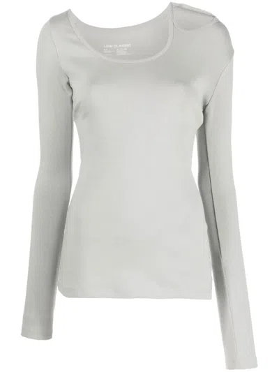 Low Classic Cut-out Detail T-shirt In Grey