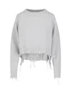 Low Classic Cropped Knitwear Raglan Sleeves In Gray