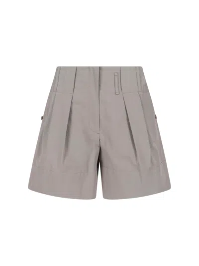 Low Classic Dark Grey Mid-rise Tailored Shorts In Gray