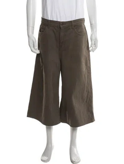 Pre-owned Low Classic Denim Shorts In Green