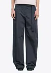 Low Classic Double Belt Pleated Trousers In Gray